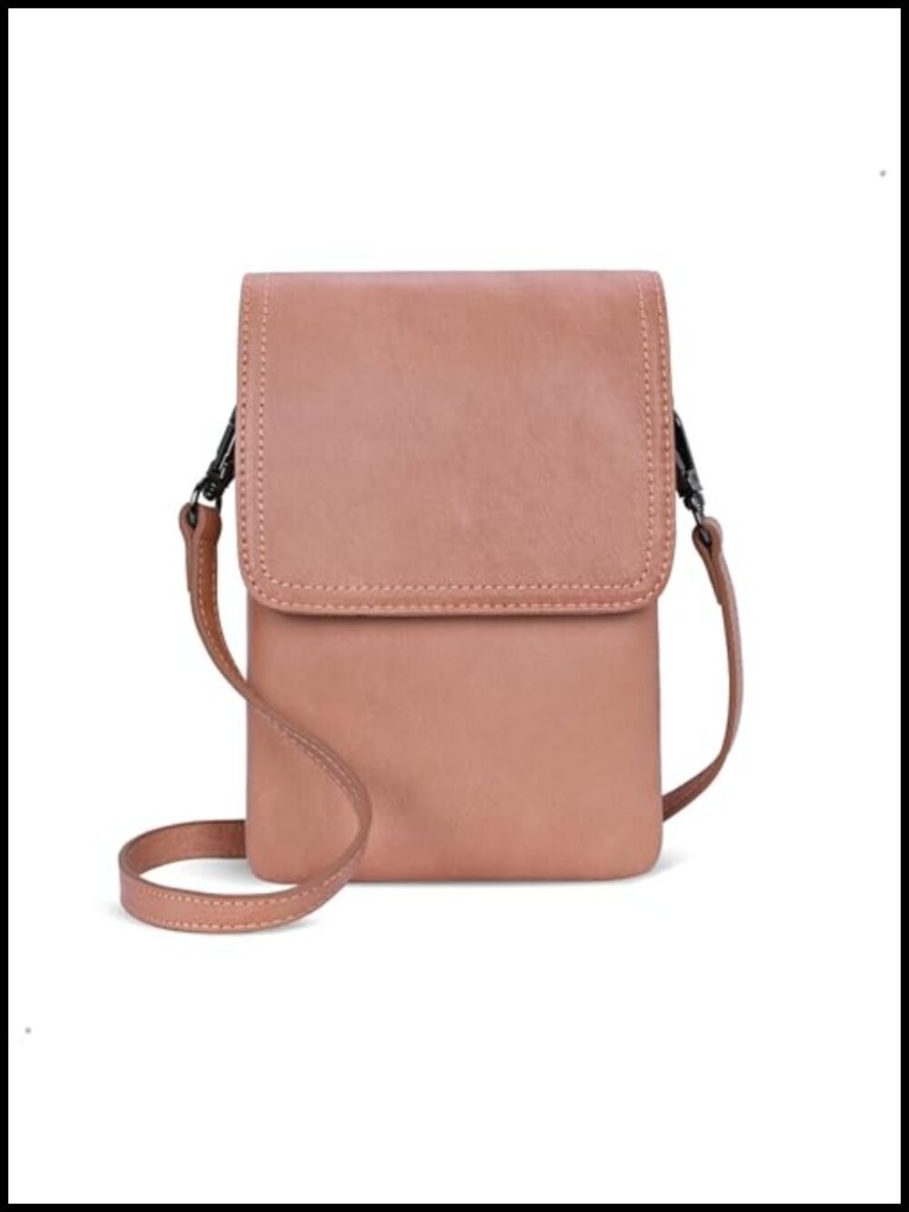Genuine Leather RFID Blocking Small Crossbody Bag Adjustable Strap Travel Purse